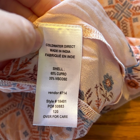 Coldwater Creek Blouse Women’s Size XS Pink Geometric Pattern Short Sleeve NWT - Picture 12 of 12